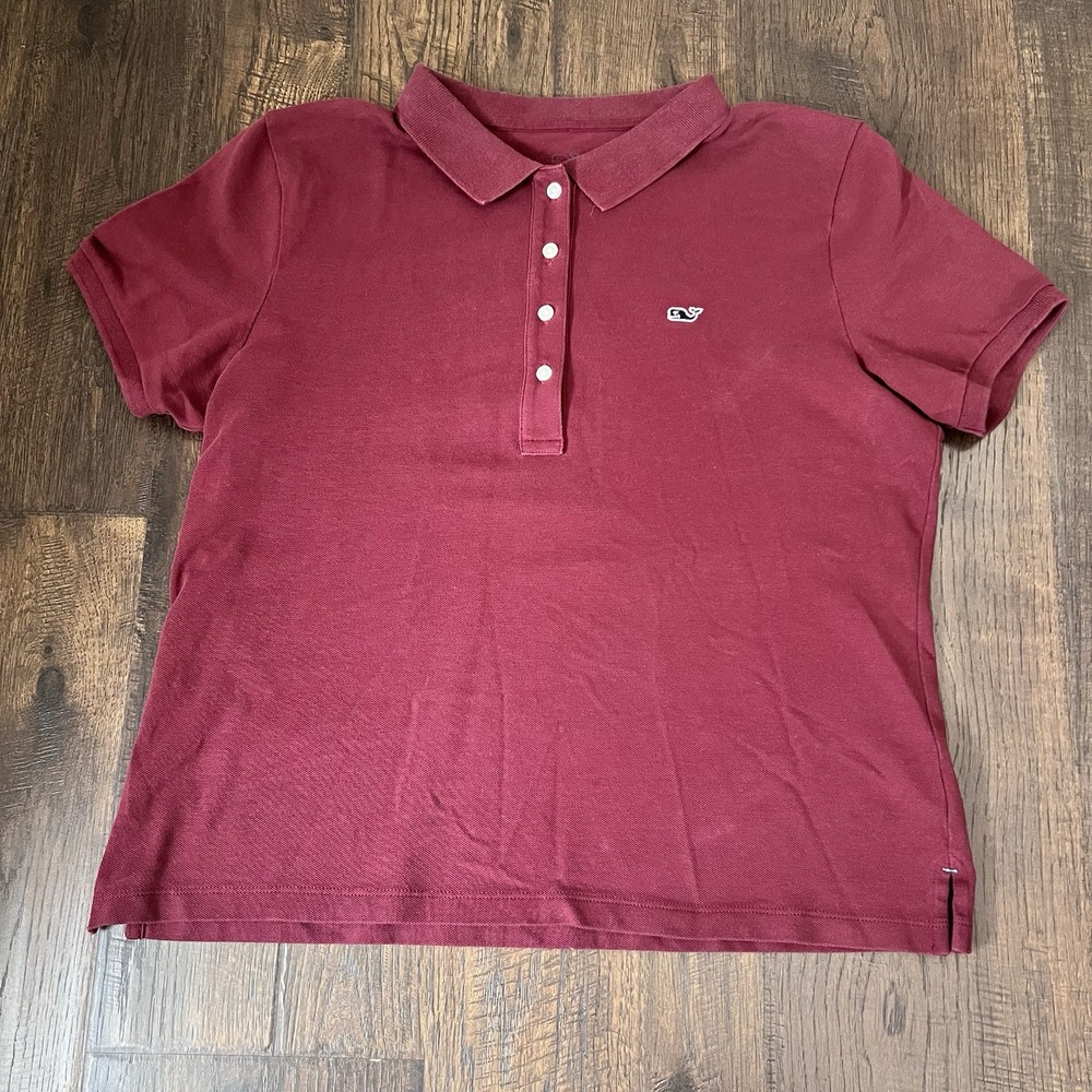 VINEYARD VINES HERITAGE POLO CRIMSON Womens Size M